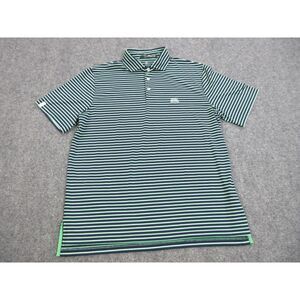 Ralph Lauren Polo‎ Shirt Mens Large Blue Stripes Wicking RLX Golf Lightweight